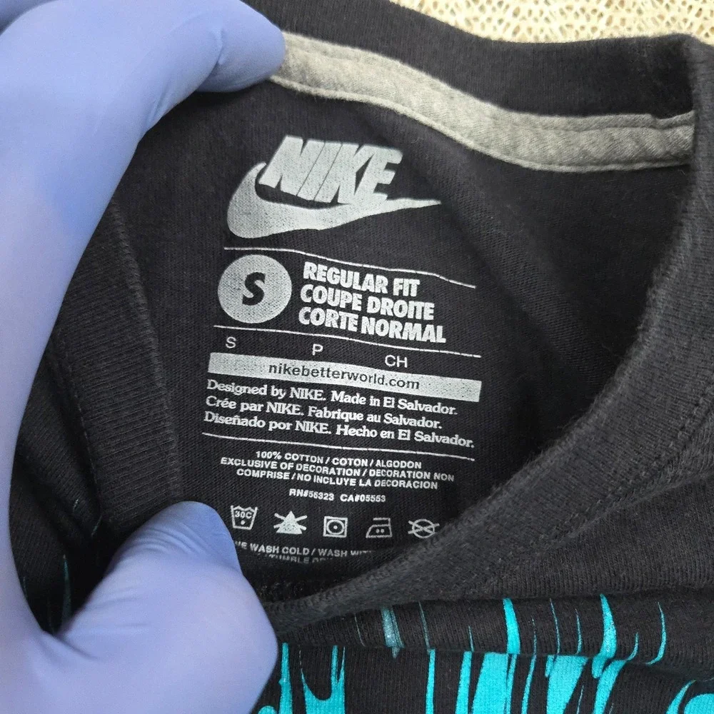 Nike Sportswear Shirt Mens Small Black Just Do It Graphic Tee Short Sleeve